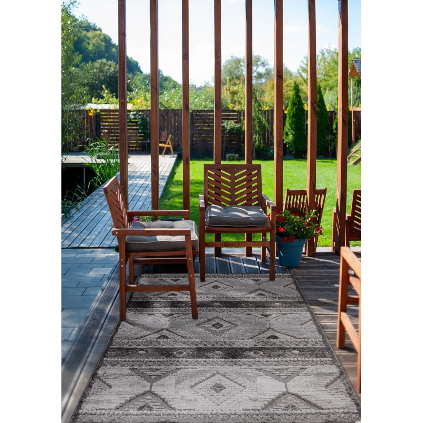 Vanjski tepih CHIARA 80x150 cm siva