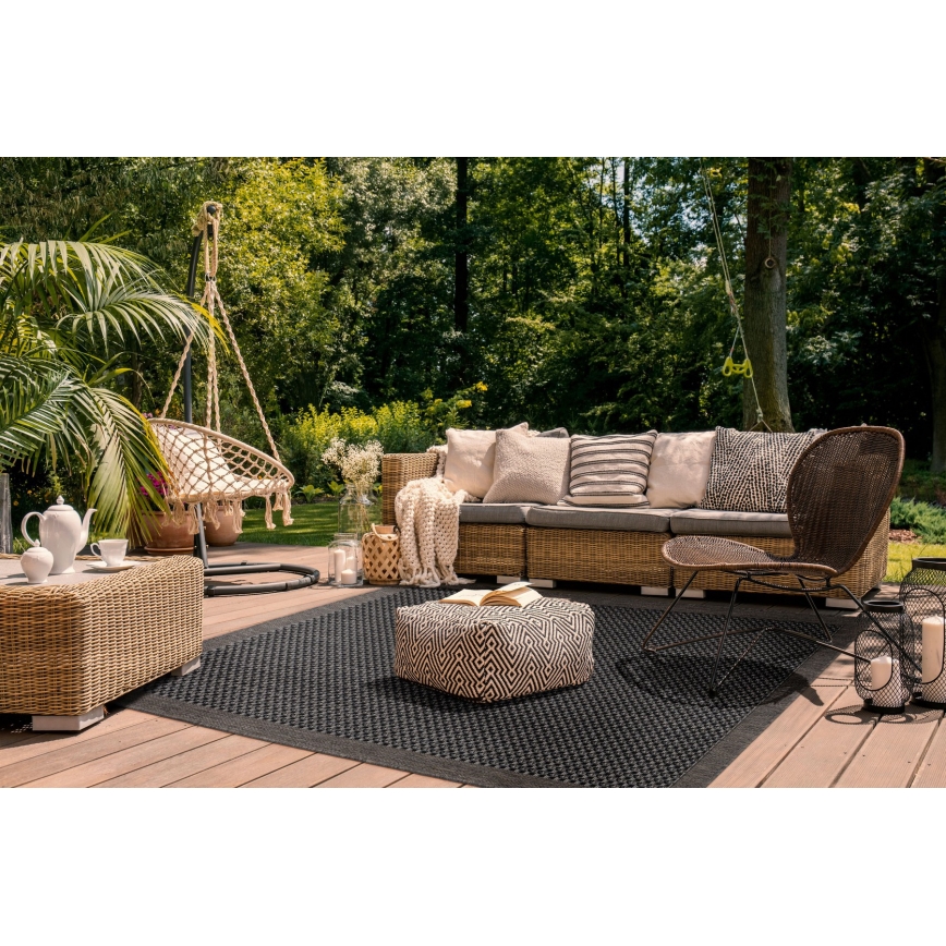 Vanjski tepih EXPRESS NEW OUTDOOR 120x160 cm antracit/smeđa