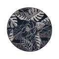 Vanjski tepih JUNGLE 135 cm crna/bijela/uzorak lišća