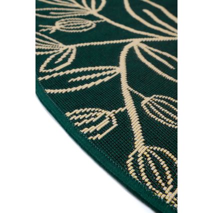 Vanjski tepih JUNGLE 135 cm, zelene boje / uzorak lišća