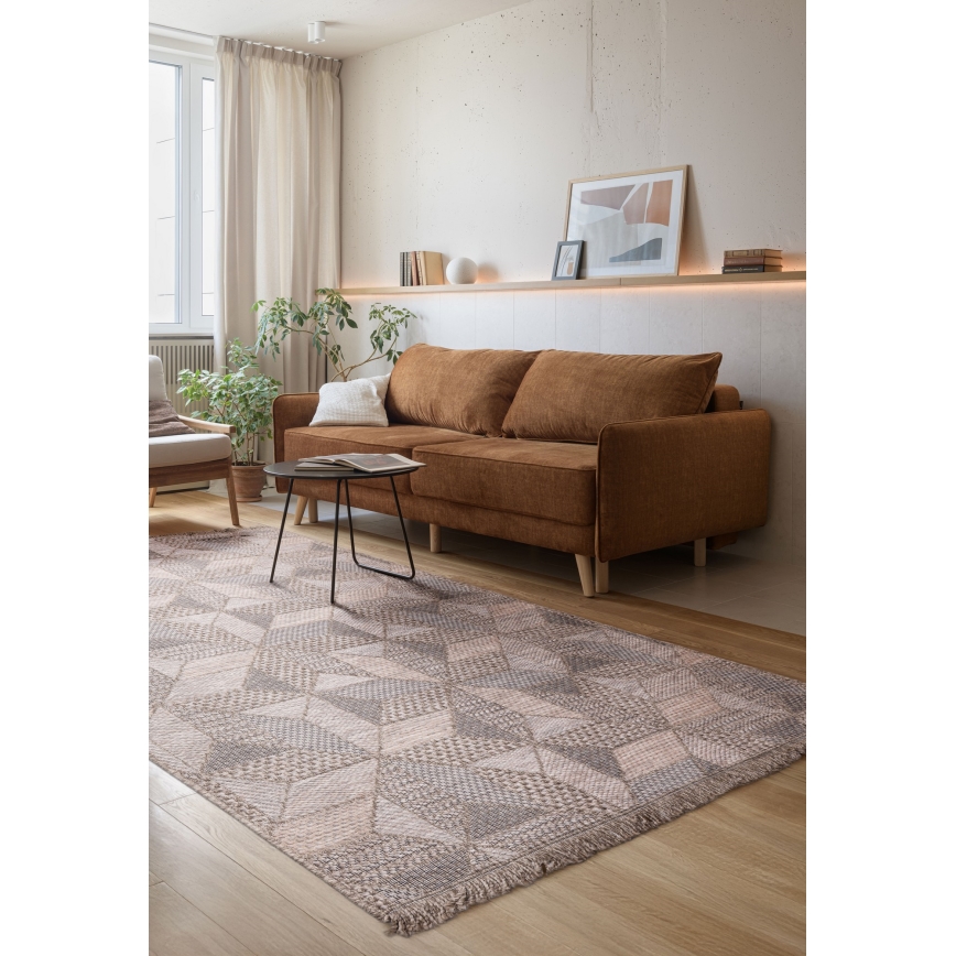 Vanjski tepih ORIA 120x170 cm sivi/bež