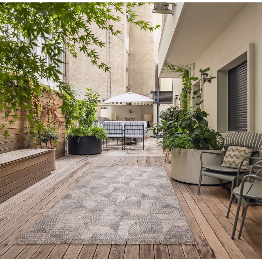 Vanjski tepih ORIA 160x220 cm siva/bež