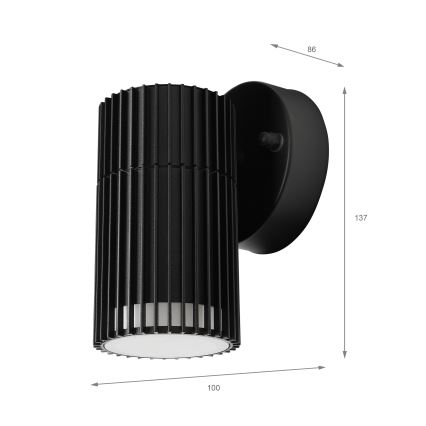 Vanjsko zidno reflektorsko svjetlo LANTHEA 1xGU10/11W/230V IP54 crno