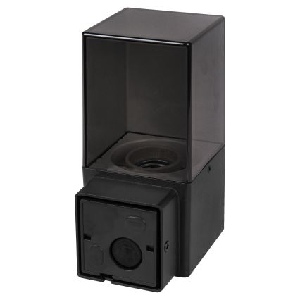 Vanjsko zidno svjetlo 1xE27/40W/230V IP44 crno/dimljeno