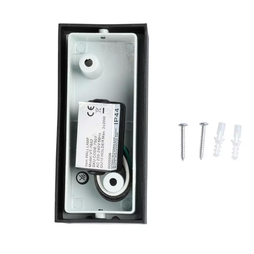 Vanjsko zidno svjetlo 2xGU10/20W/230V IP44
