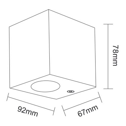 Vanjsko zidno svjetlo BOSTON 1xGU10/10W/230V IP44