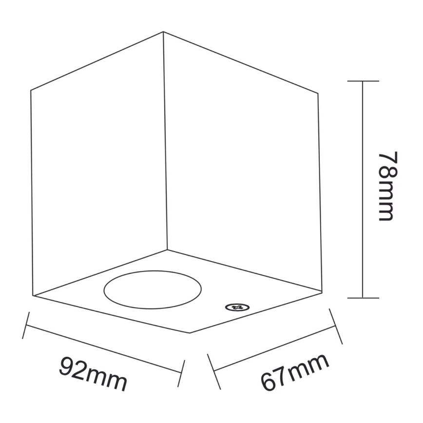 Vanjsko zidno svjetlo BOSTON 1xGU10/10W/230V IP44