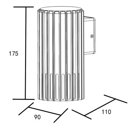 Vanjsko zidno svjetlo KUUSAMO 1xE27/20W/230V IP54 antracit