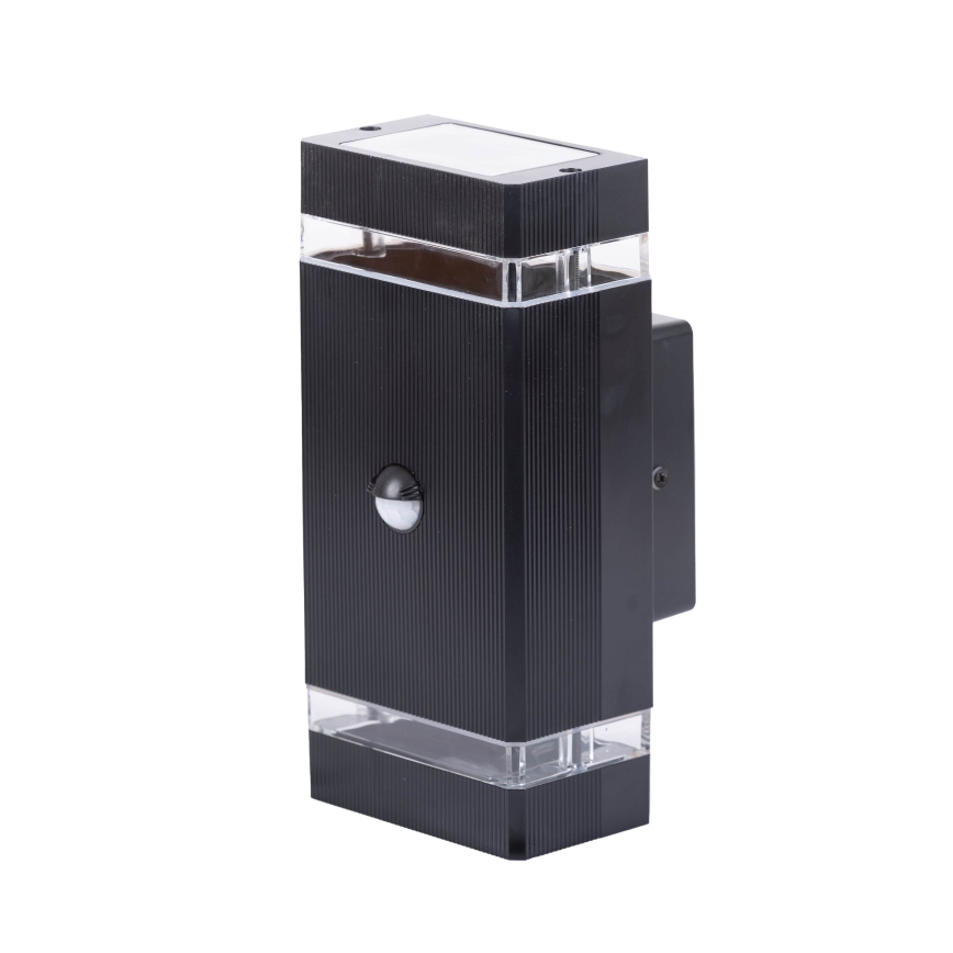 Vanjsko zidno svjetlo s senzorom NIZZA 2xGU10/35W/230V IP65