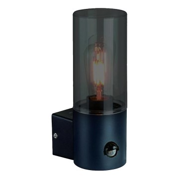 Vanjsko zidno svjetlo s detektorom pokreta HARLEM 1xE27/60W/230V IP44 crna