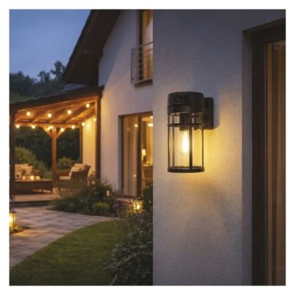 Vanjsko zidno svjetlo s kamerom GOSMART 1xE27/15W/230V Wi-Fi IP44