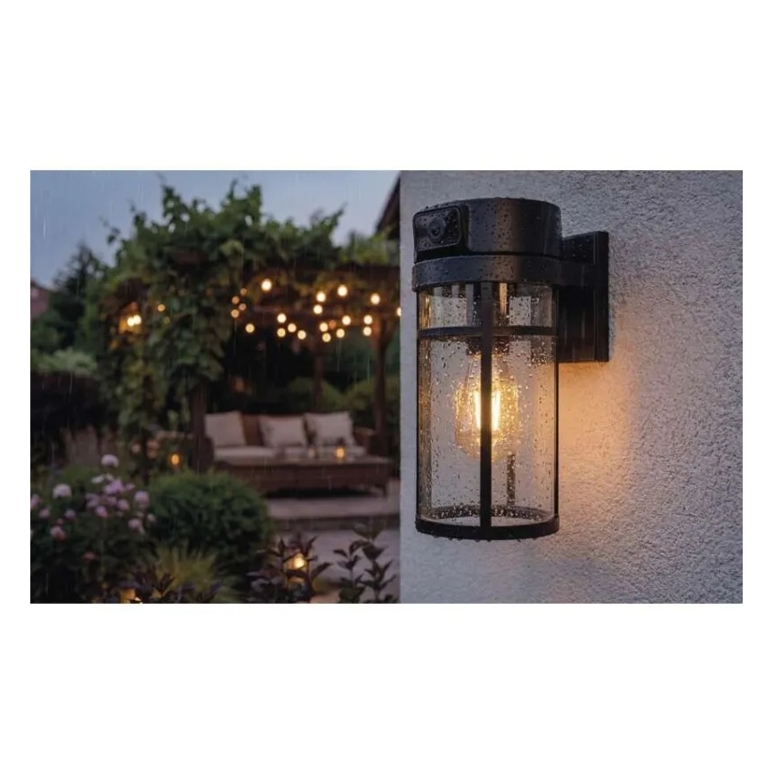 Vanjsko zidno svjetlo s kamerom GOSMART 1xE27/15W/230V Wi-Fi IP44