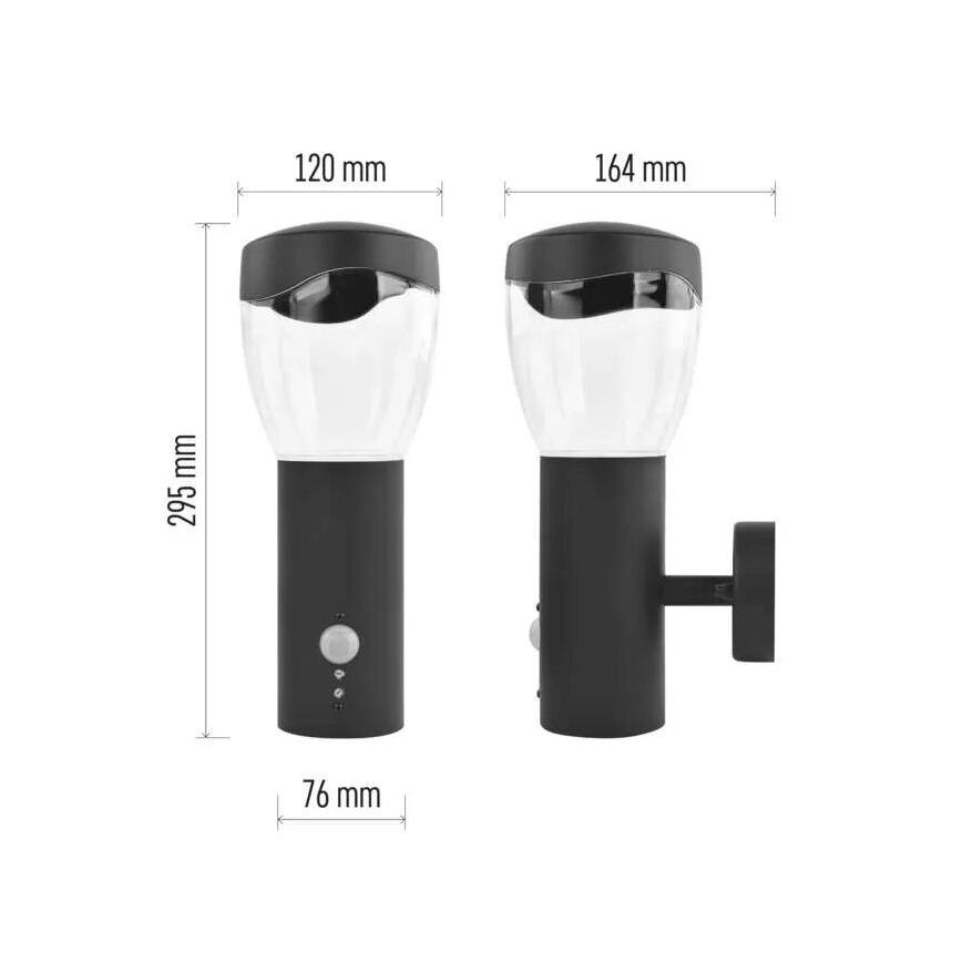 Vanjsko zidno svjetlo sa senzorom ARTEO 1xE27/15W/230V IP44