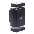 Vanjsko zidno svjetlo s senzorom NIZZA 2xGU10/35W/230V IP65