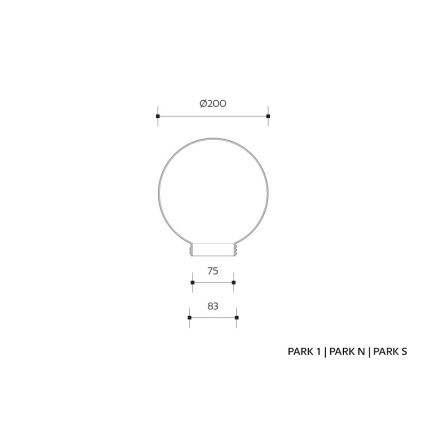 Vanjsko zidno svjetlo s senzorom PARK 1xE27/60W/230V