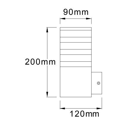 Vanjsko zidno svjetlo s senzorom TEKSAS 1xE27/12W/230V IP44 antracit