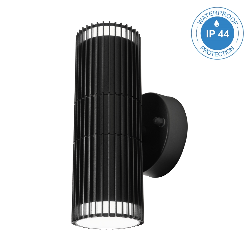 Vanjsko zidno usmjereno svjetlo LANTHEA 2xGU10/11W/230V IP44 crno