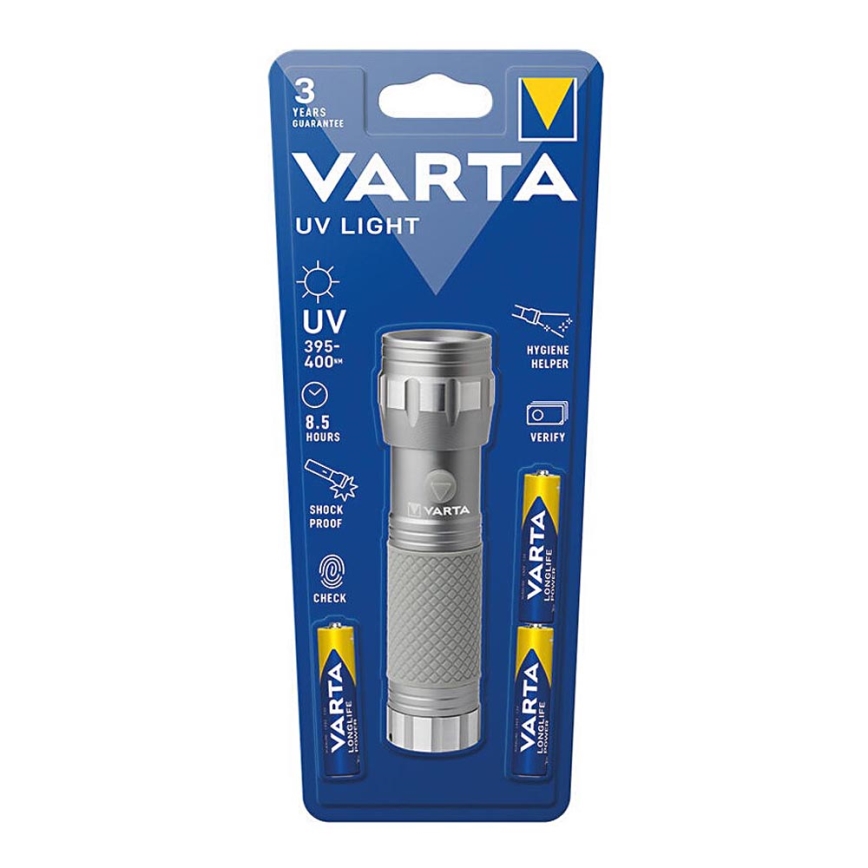 Varta 15638101421 - LED Ručna svjetiljka UV LIGHT UV/3xAAA