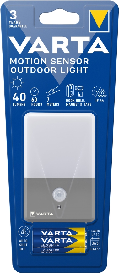 Varta 16634101421 - LED Baterijska svjetiljka za kampiranje sa senzorom LED/3xAAA IP44
