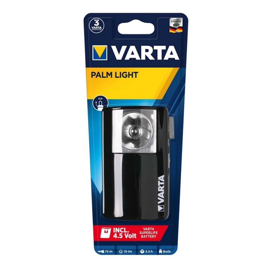Varta 16645101421 - Ručna baterijska svjetiljka PALM LIGHT P13,5s/1x3R12