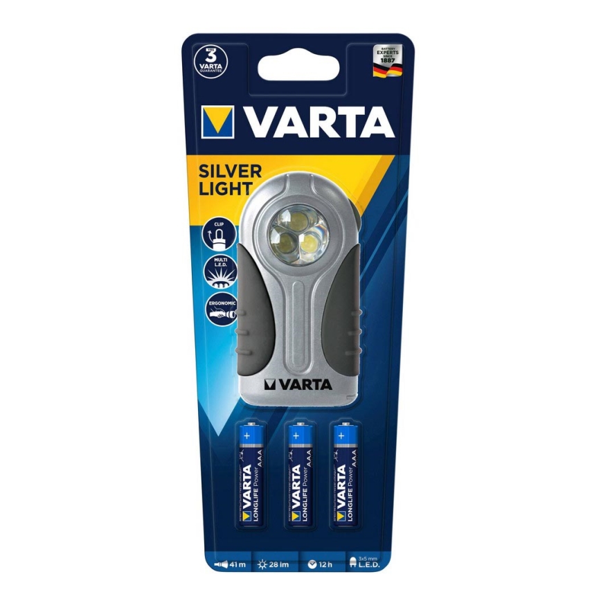 Varta 16647101421 - LED Ručna svjetiljka SILVER LIGHT LED/3xAAA