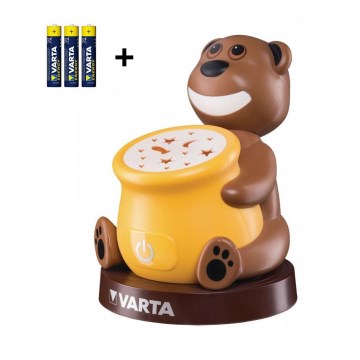 Varta 17501 - LED Dječja projektorska lampa PAUL 2xLED/3xAA