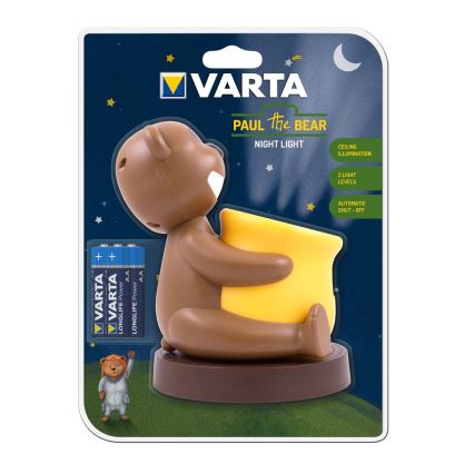 Varta 17501 - LED Dječja projektorska svjetiljka PAUL 2xLED/3xAA