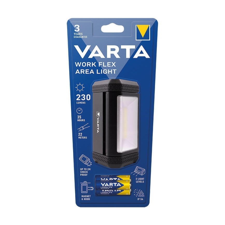 Varta 17648101421 - LED prijenosna svjetiljka WORK FLEX AREA LIGHT LED/3xAA IP54