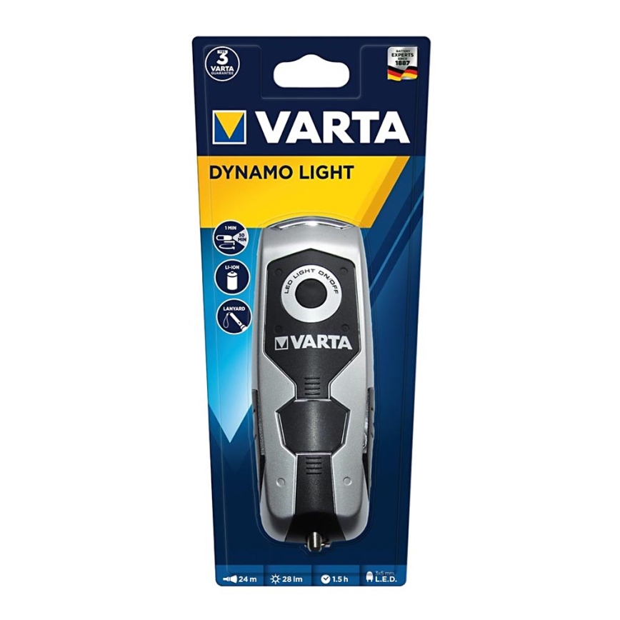 Varta 17680101401 - LED Punjiva baterijska svjetiljka DYNAMO LIGHT LED/120 mAh IPX4