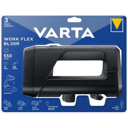 Varta 18684101401 - LED Prijenosna baterijska svjetiljka WORK FLEX LED/5W/5V 2600mAh IPX4