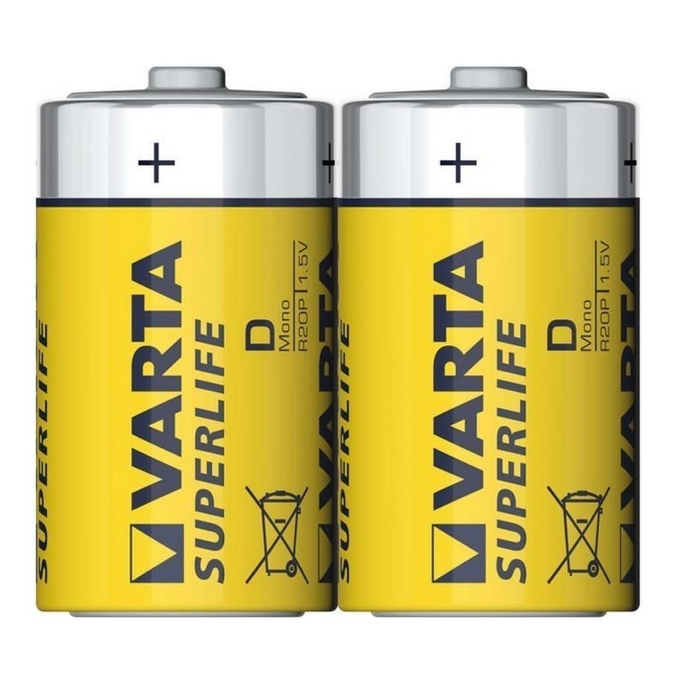 Varta 2020 - 2 kom Cink-ugljična baterija SUPERLIFE D 1,5V