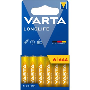Varta 4103101746 - 6 kom Alkalne baterije LONGLIFE AAA 1,5V