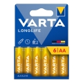 Varta 4106101736 - 6 kom Alkalne baterije LONGLIFE AA 1,5V