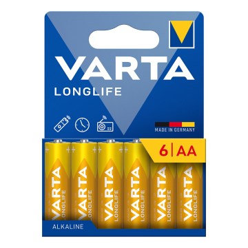 Varta 4106101736 - 6 kom Alkalne baterije LONGLIFE AA 1,5V