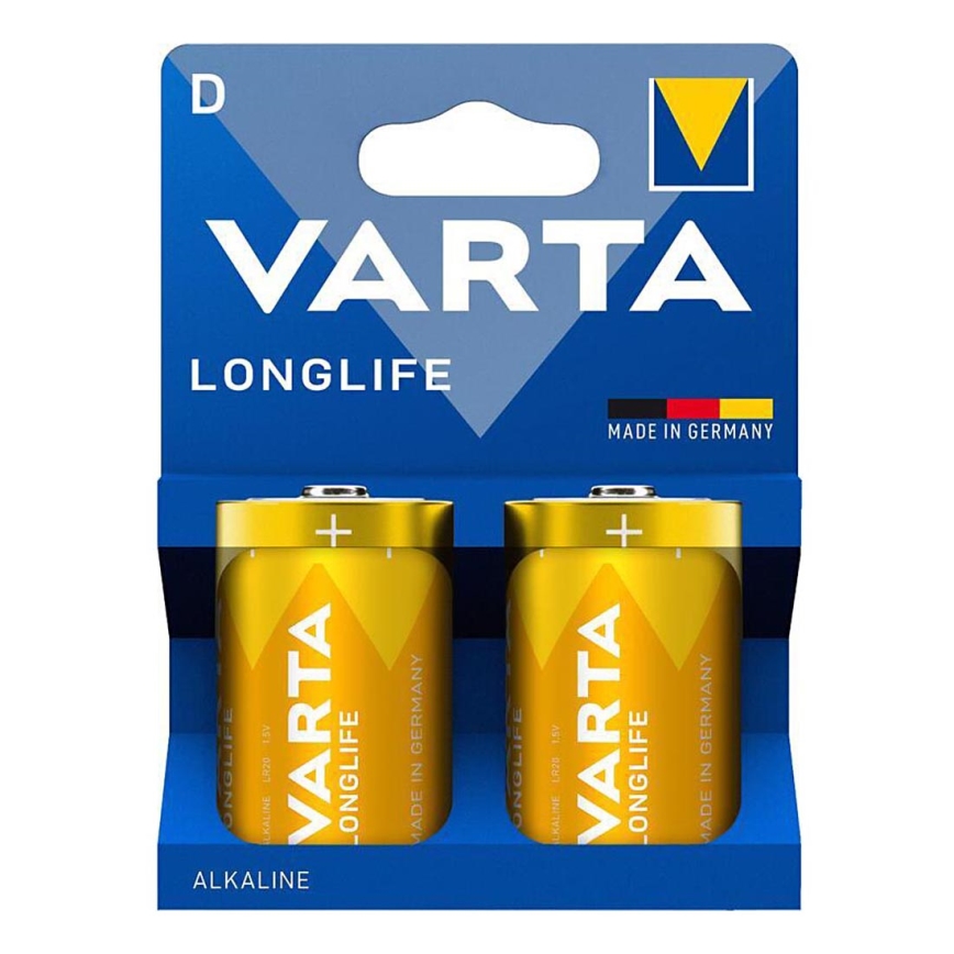 Varta 4120101422 - 2 kom Alkalne baterije LONGLIFE D 1,5V