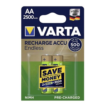VARTA 56686 - 2x Punjiva baterija 2500 mAh AA 1,2V