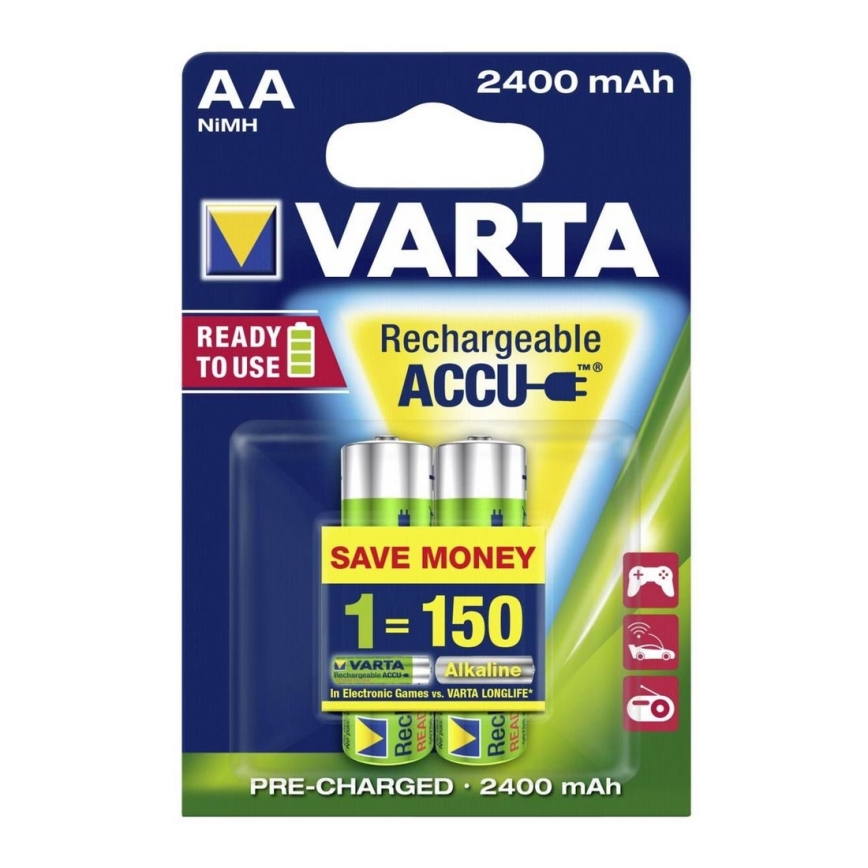 Varta 56706 - 2 kom Punjiva baterija ACCU AA NiMH/2100mAh/1,2V