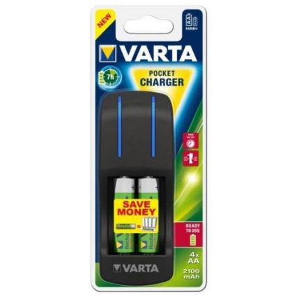 Varta 57642 - Punjač baterije POCKET 4xAA/AAA 2100mAh 100-240V