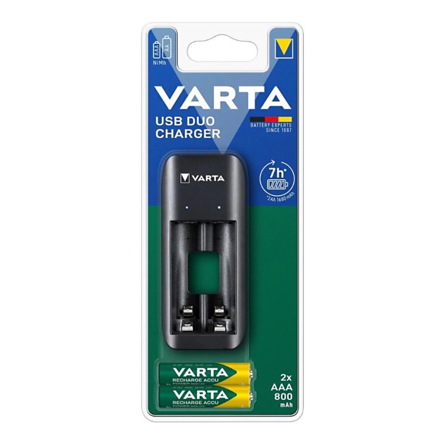 Varta 57651201421 - Punjač za baterije 2xAA/AAA 800mAh 5V