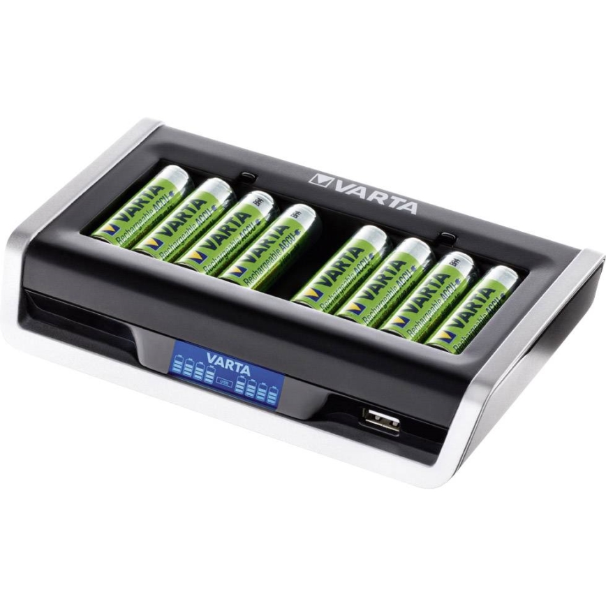 VARTA 57671 - LCD Multi punjač 8xAA/AAA a USB punjenje 4 sati