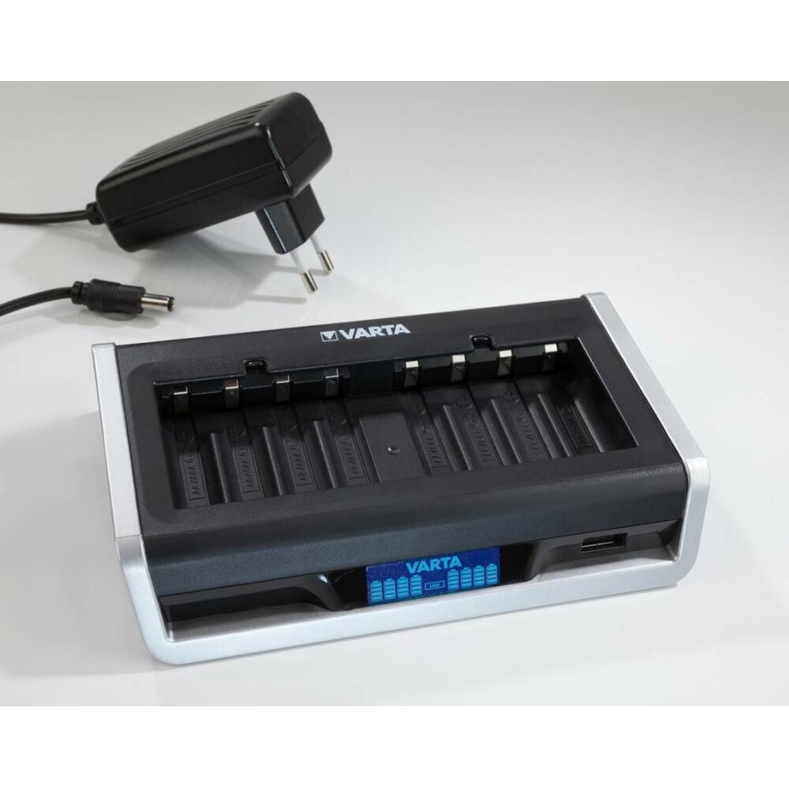 VARTA 57671 - LCD Multi punjač 8xAA/AAA a USB punjenje 4 sati