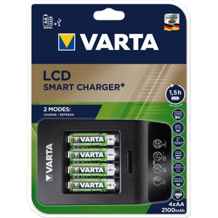 VARTA 57684 - LCD Smart punjač 4xAA/AAA punjenje 1,5h