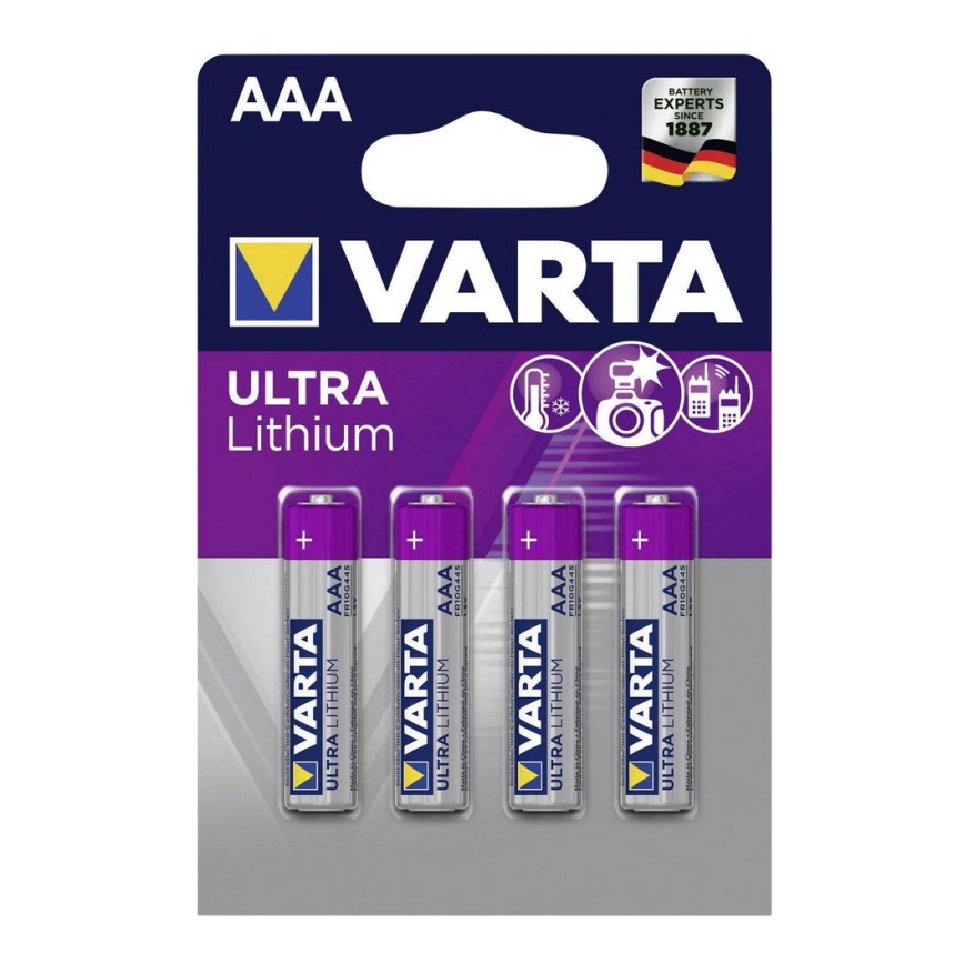 Varta 6103301404 - 4 kom Litijska baterija ULTRA AAA 1,5V