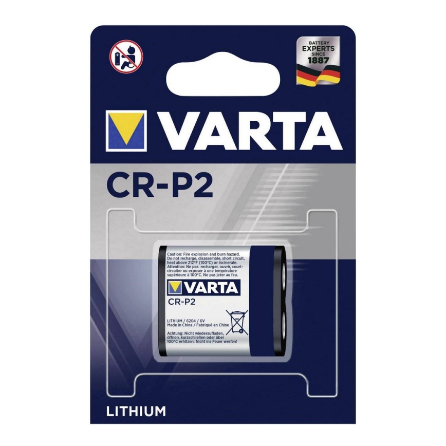 Varta 6204301401 - 1 kom Litijska foto-baterija CR-P2 6V