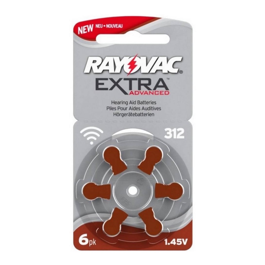 Varta Rayovac 40000 - 6 kom Baterija za slušne aparate 312 1,45V