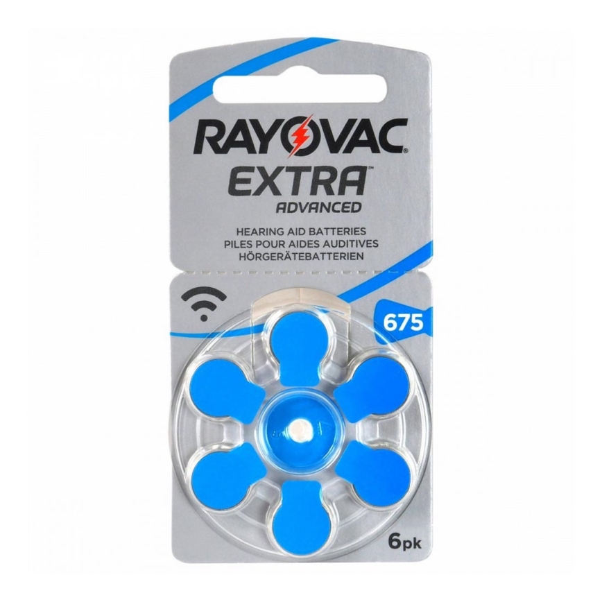 Varta Rayovac 40000 - 6 kom Baterija za slušne aparate 675 1,45V