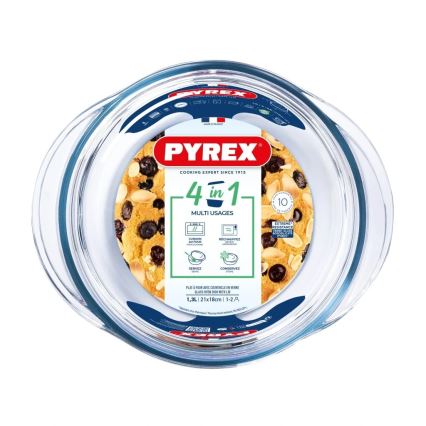 Vatrostalna posuda za pečenje PYREX 1,3 l s poklopcem
