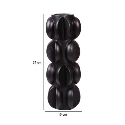 Vaza 37x15 cm smola/mat crne boje