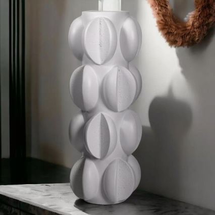 Vaza 37x19 cm smola/matna bijela