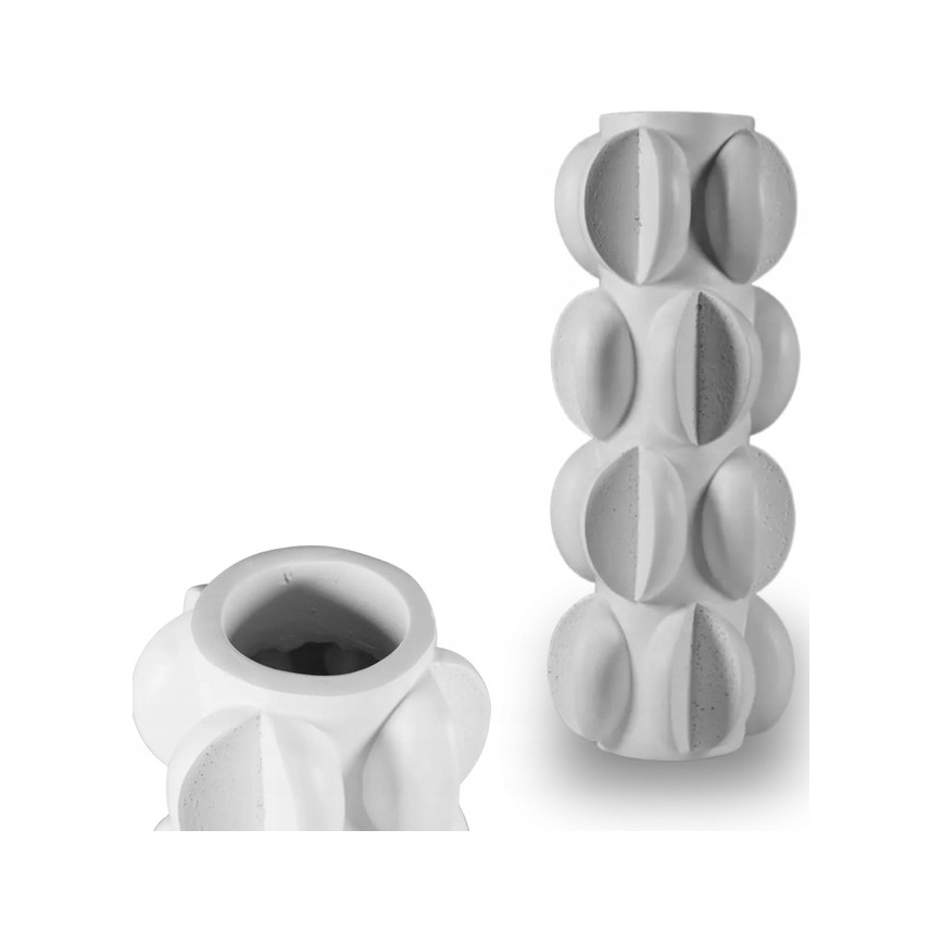 Vaza 37x19 cm smola/matna bijela